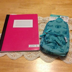 Back to School notebook, mini backpack pencil holder, Yoobi